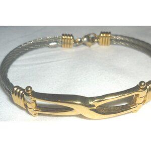 DESIGNER GOLD X-DESIGN ROPE BRACELET 8"